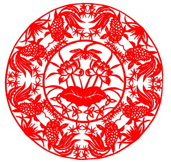 圓形窗花剪紙民間美術(shù)0064