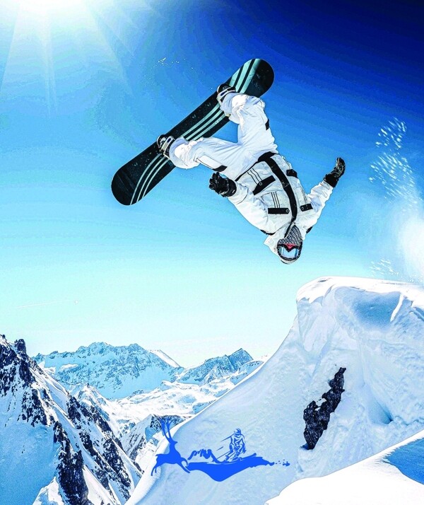 滑雪场海报图片展架展板