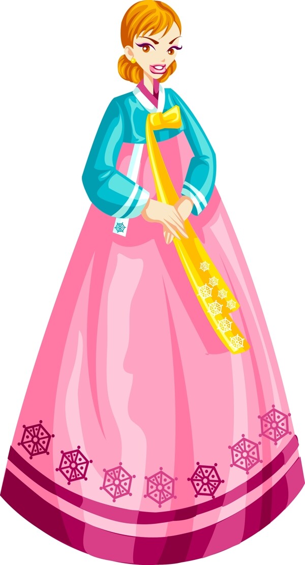 插畫時尚美女百態(tài)美女