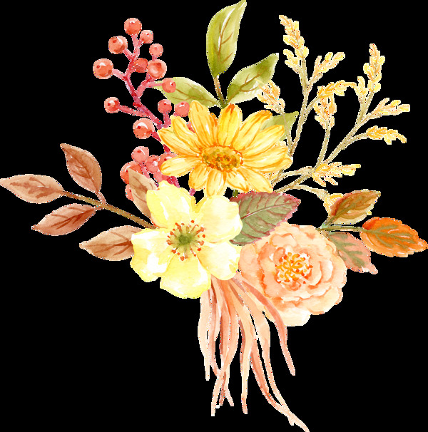 水彩花朵装饰图片