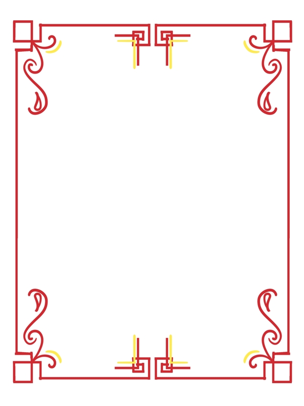 創(chuàng)意中國(guó)風(fēng)邊框手繪插畫(huà)