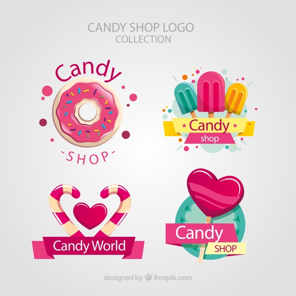 彩色糖果店标志图片