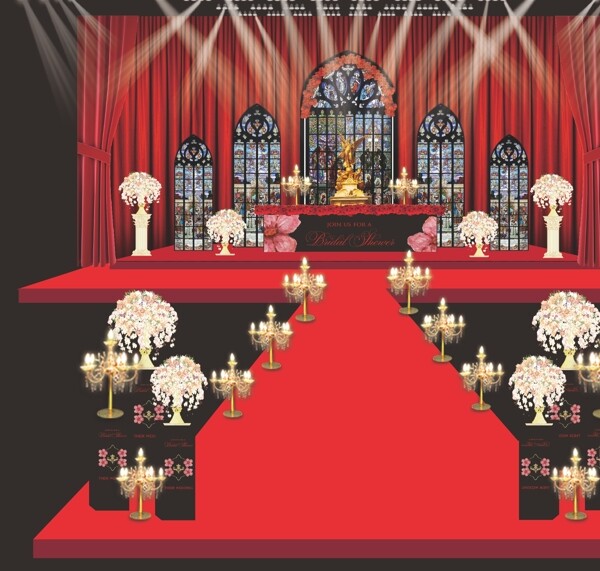 红黑婚礼杜嘉班纳舞台