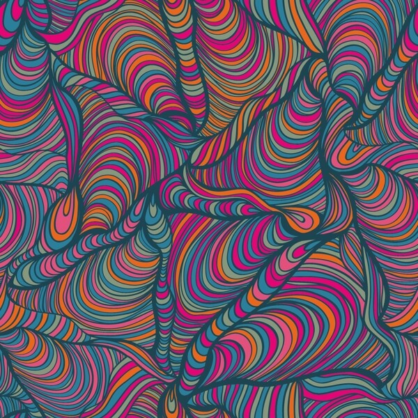 豐富多彩的無縫摘要手繪圖案