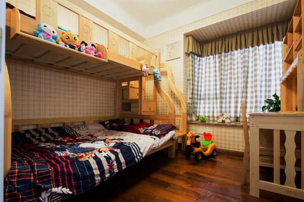 现代简约中式儿童房装修效果图