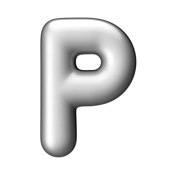 金属字母P