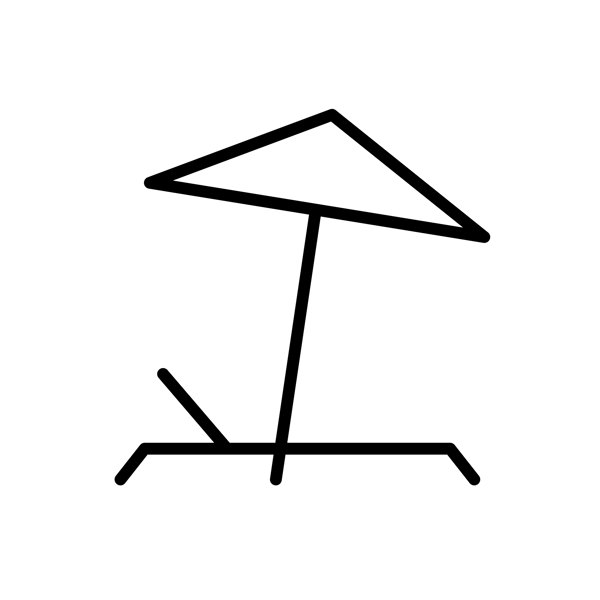 扁平化太阳伞