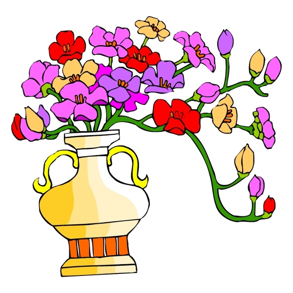 花卉古典插畫
