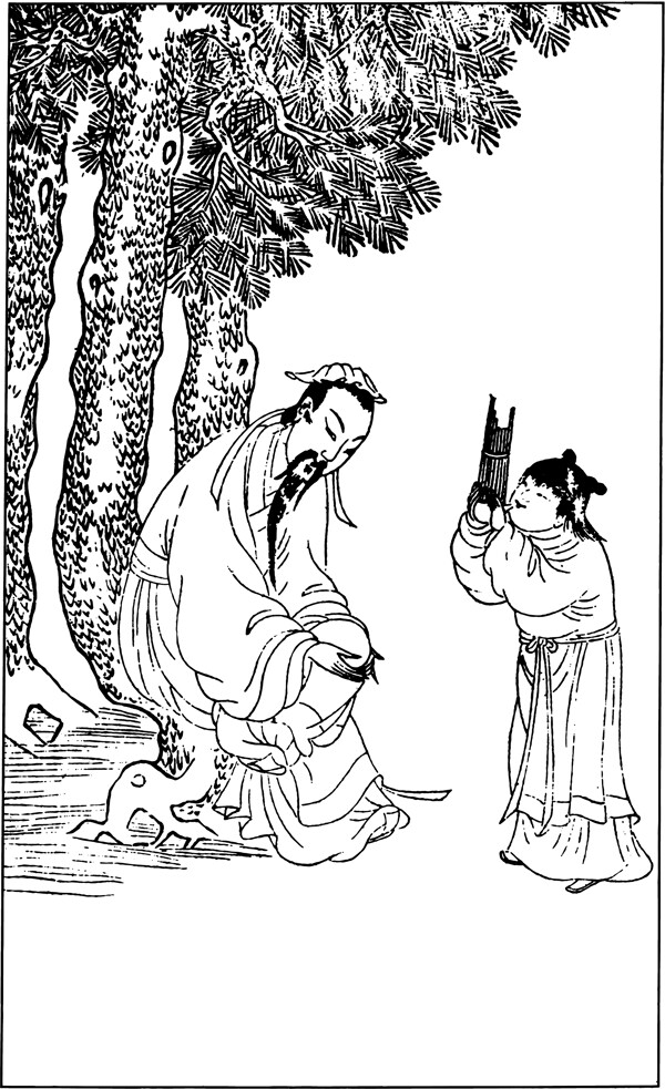 古版畫(huà)教化類(lèi)人物畫(huà)矢量EPS格式0451