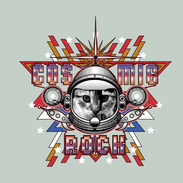 印花矢量圖人物機器人文字英文免費素材