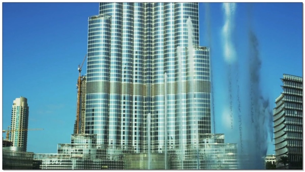 城市摩天大楼喷泉视频素材