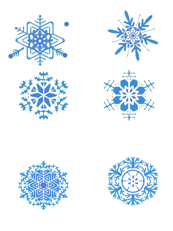 冬季雪花图形装饰元素组合