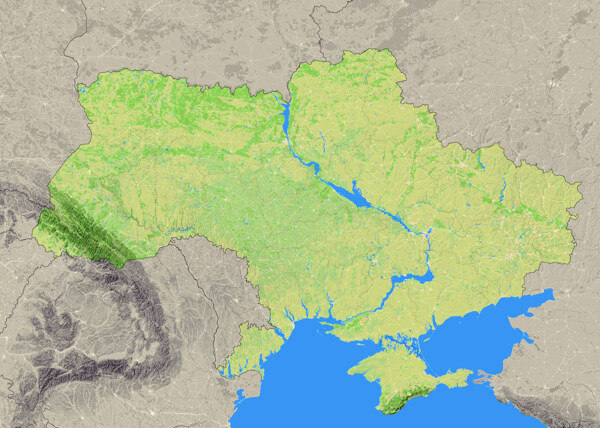 乌克兰地形图