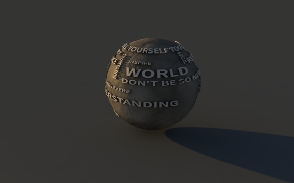 地球三维3D地球贴字