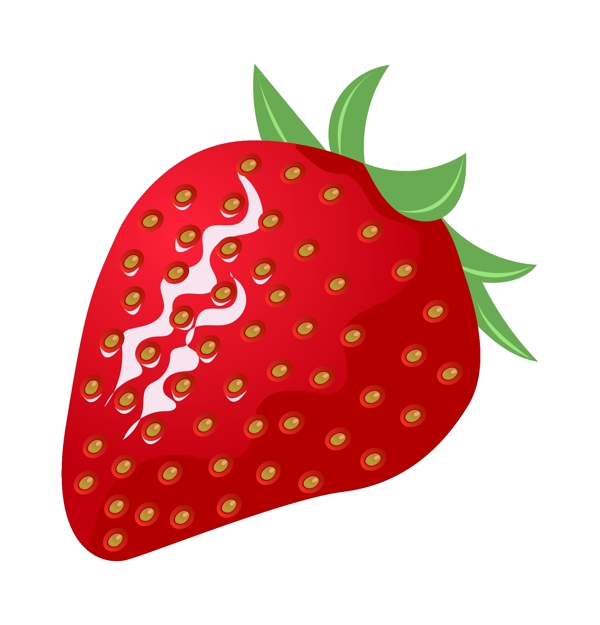 手绘诱人的草莓插画