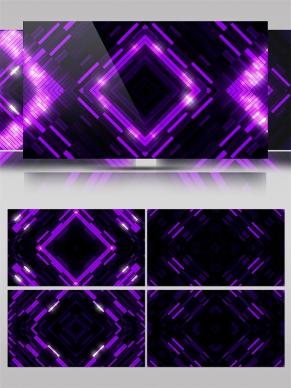 紫色光束方块高清视频素材