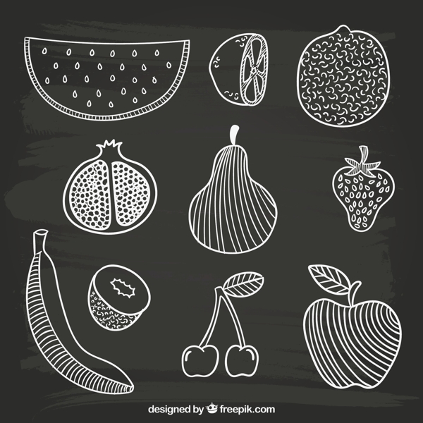 手工绘制水果