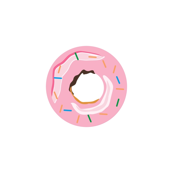 粉色美味甜甜圈
