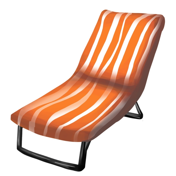 橘色躺椅椅子