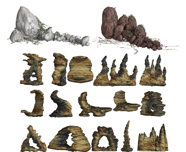 3D石山素材图片