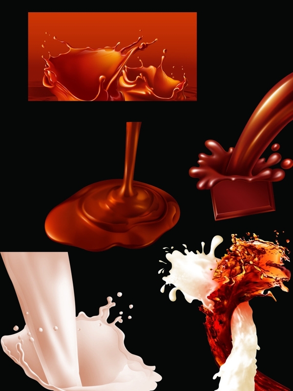 牛奶巧克力素材