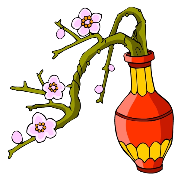 花卉古典插畫