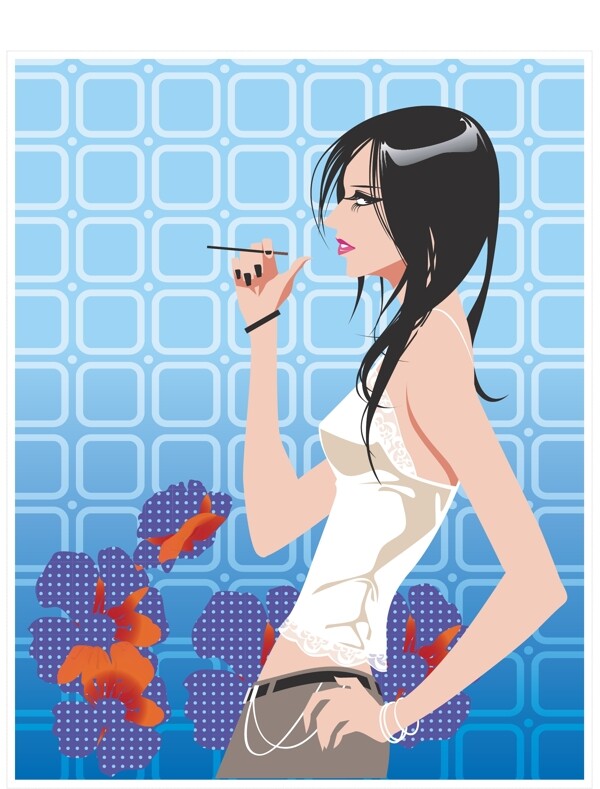 抽煙的女人