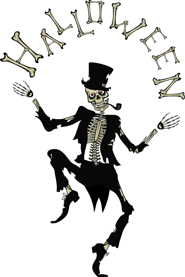 跳舞的骷髏halloween萬圣節(jié)