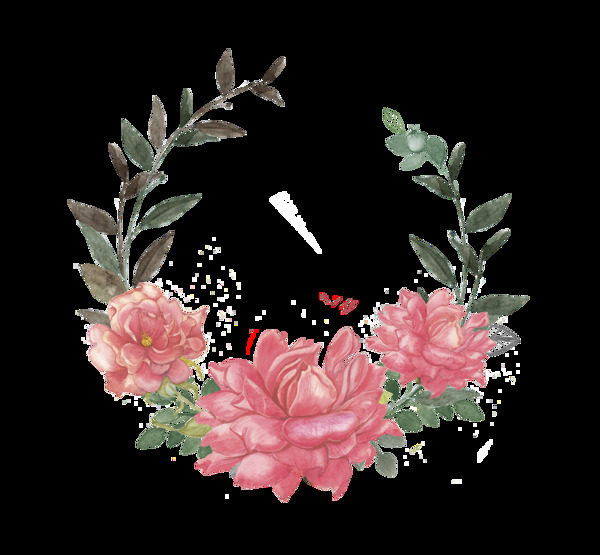 迷人花卉png透明素材