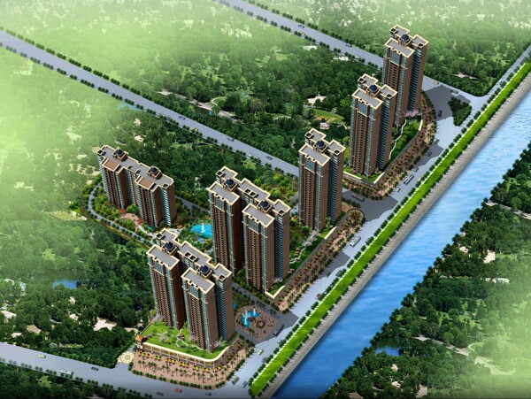 建筑鳥瞰圖片