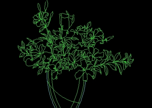 植物盆景花卉CAD飾物陳設圖紙素材18