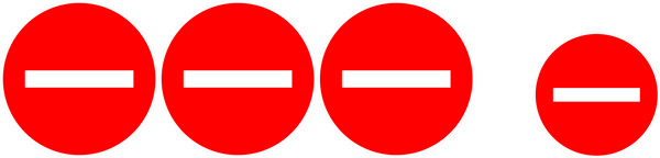 圆版禁止通行标志