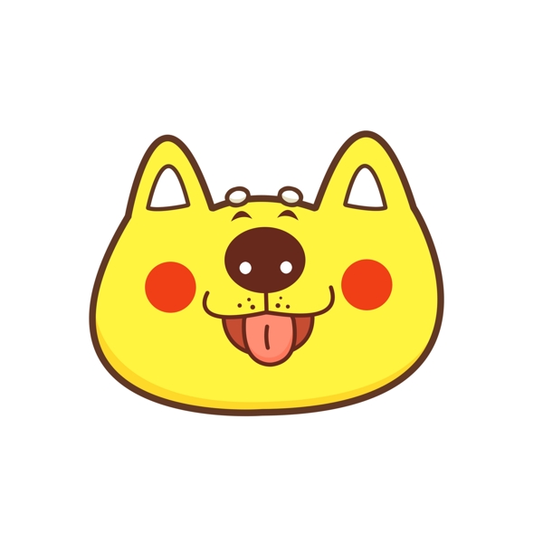 柴犬可爱卡通笑脸表情包插图下载