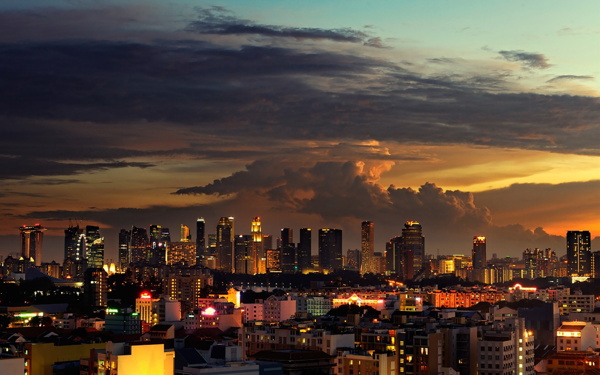 香港夜景城市夜景图片