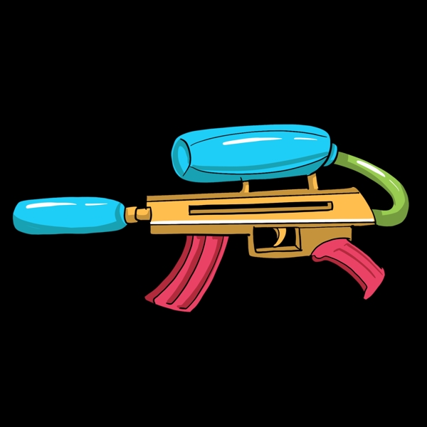 玩具水枪装饰插画