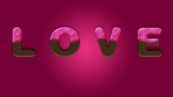 LOVE巧克力文字背景圖片
