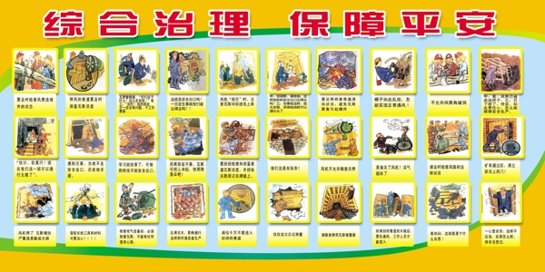 煤礦安全漫畫展板圖片