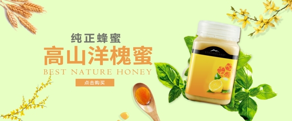 简约清新风美食节蜂胶蜂蜜首页
