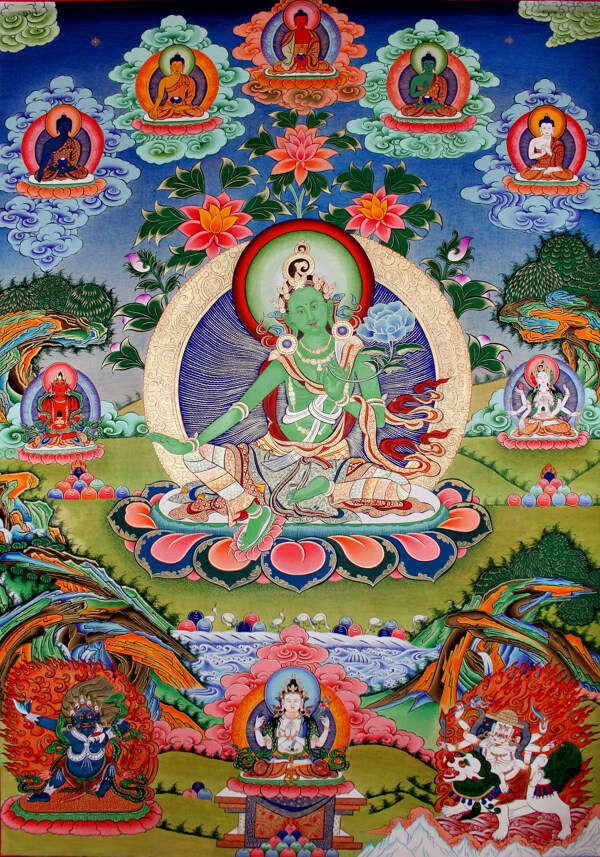 綠度母圖片