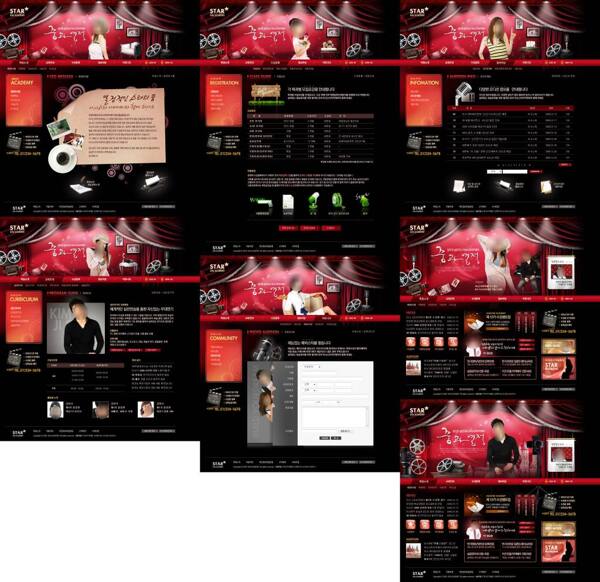 红黑色音乐电影唱歌歌曲数据详情网站