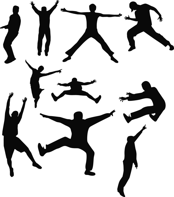 運(yùn)動(dòng)人物剪影