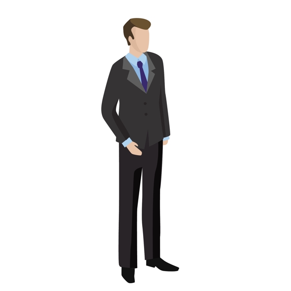 黑色衣服人物男子設(shè)計
