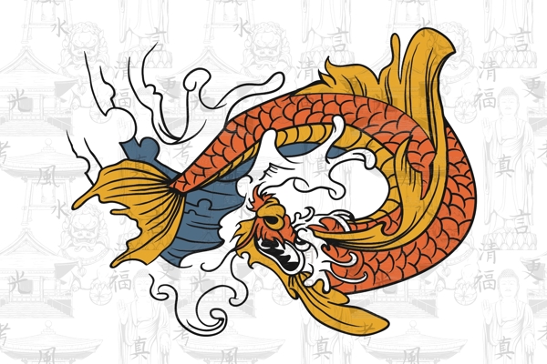 日本背景矢量插圖