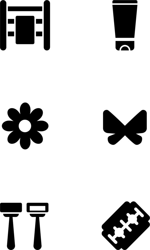 個(gè)人護(hù)理工具圖標(biāo)黑色簡(jiǎn)約圖標(biāo)矢量源文件