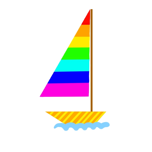 彩色帆船