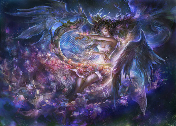 天女王榮榮插畫圖片