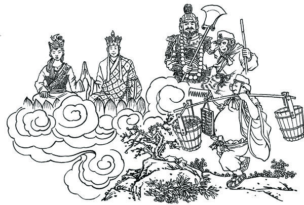 西游線描圖片