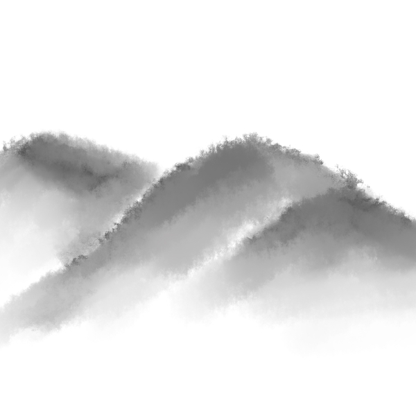 原創(chuàng)手繪水墨風(fēng)景可商用元素山