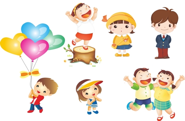 幼兒園兒童矢量素材