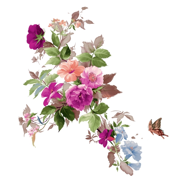 噴墨水畫花花